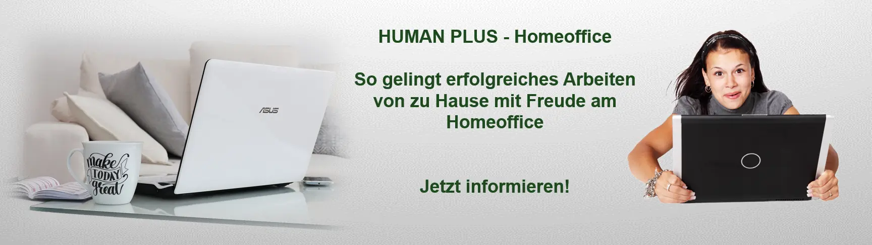 Image Header Human Plus Homeoffice - So macht Arbeiten von zu Hause Spaß