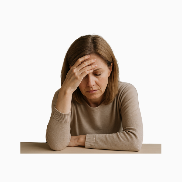 Blogbeitrag Mobbing am Arbeitsplatz erkennen. Symbolbild: Junge Büroangestellte sichtlich an ihrer mentalen Grenze aufgrund von Mobbing.