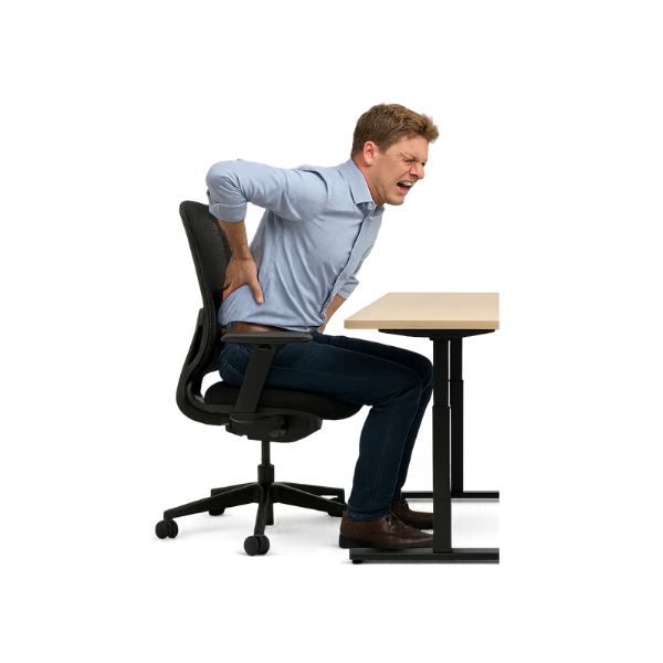 Beitragsbild Blogbeitrag - Gesund sitzen im Büro